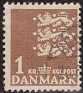 Denmark - 1962 - Básico - 1 KR - Violeta - Dinamarca, - Scott 398 - 0